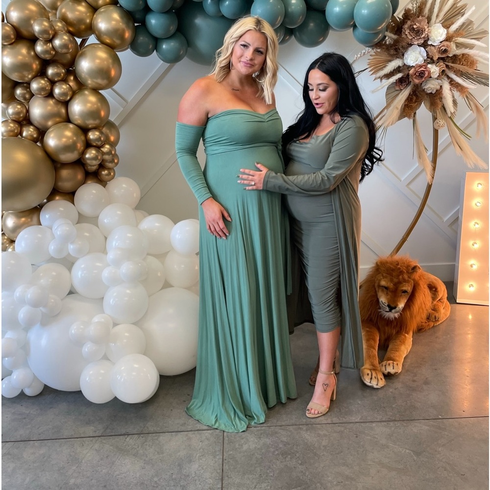 Maternity dress sage